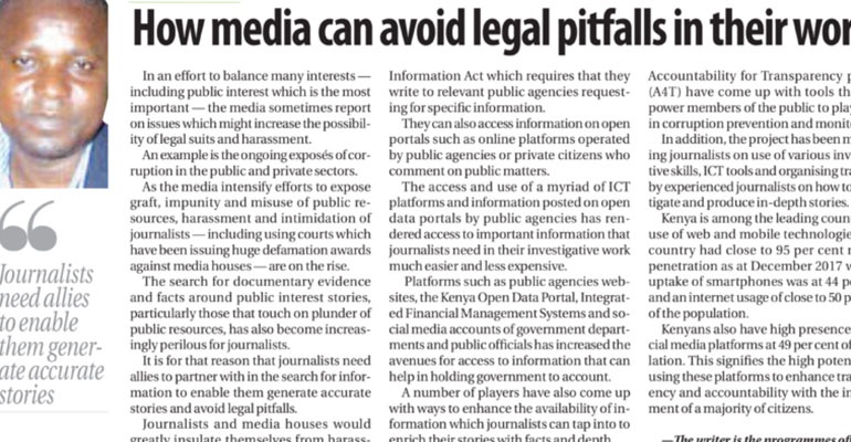 How media can avoid legal pitfalls in their work