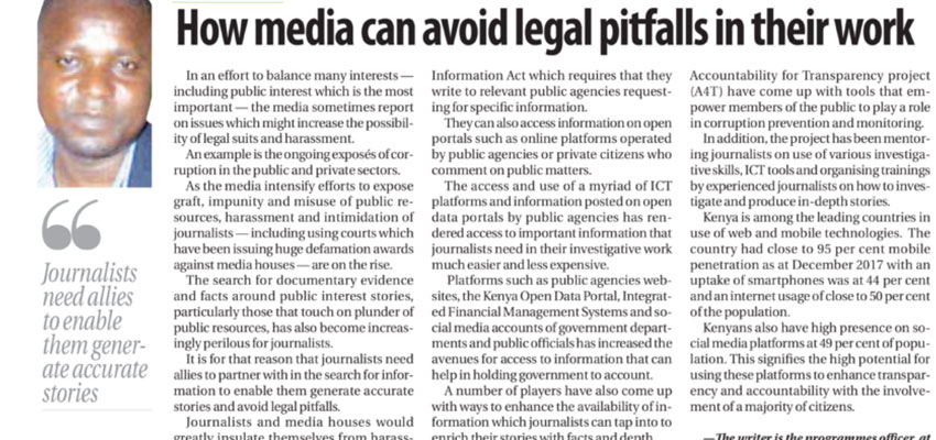 How media can avoid legal pitfalls in their work